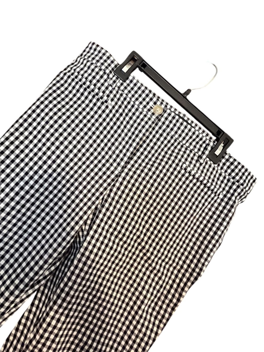 Ann Taylor Women’s Black & White Gingham Straight Leg Ankle Pants Sz-8P - Picture 2 of 6